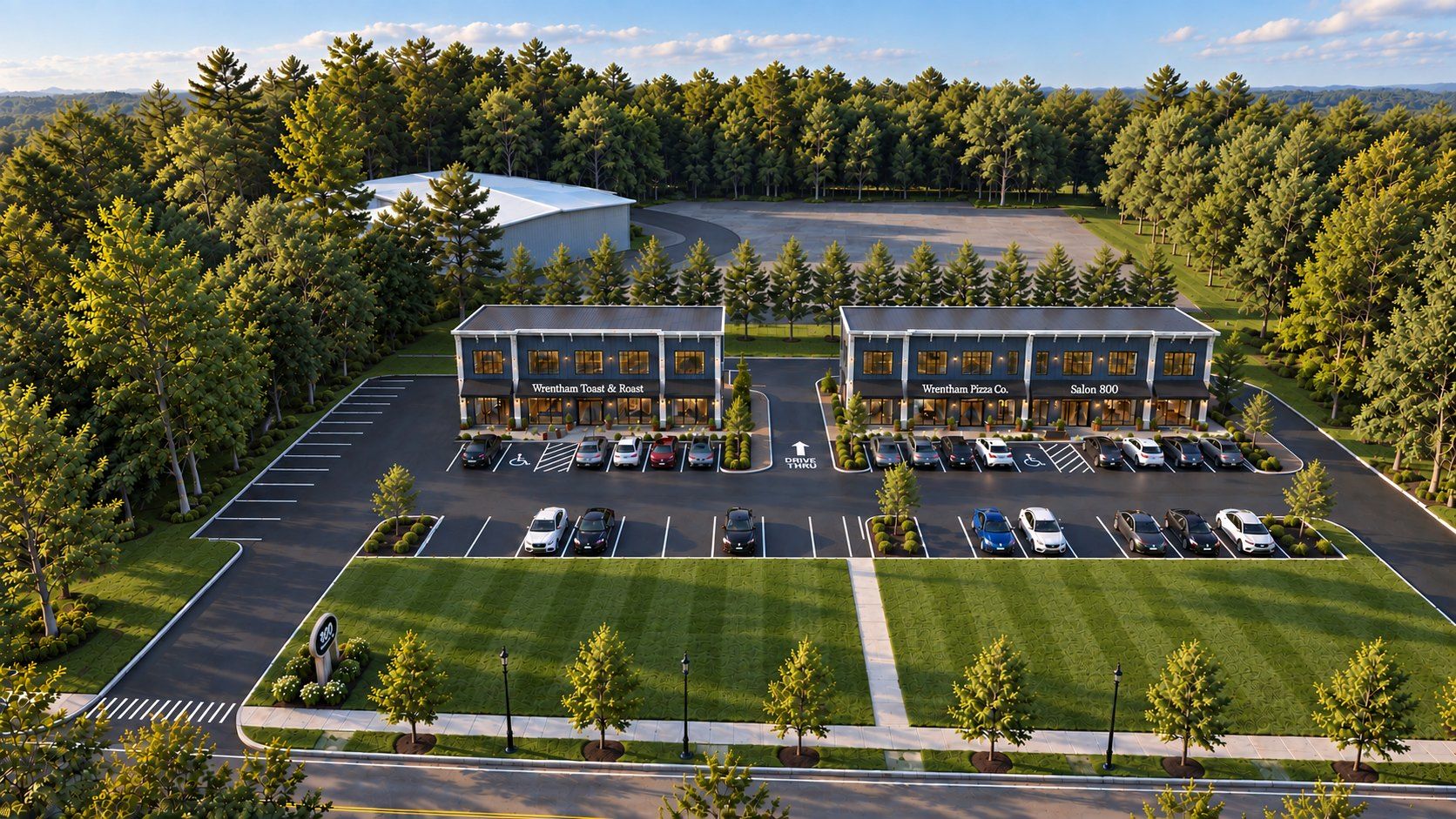 Aerial view of the proposed 800 South development along South Street north of the Route 495 interchange